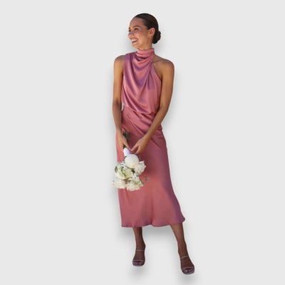 ZENAIDA | Robe Midi Intemporelle pour des Célébrations Inoubliables