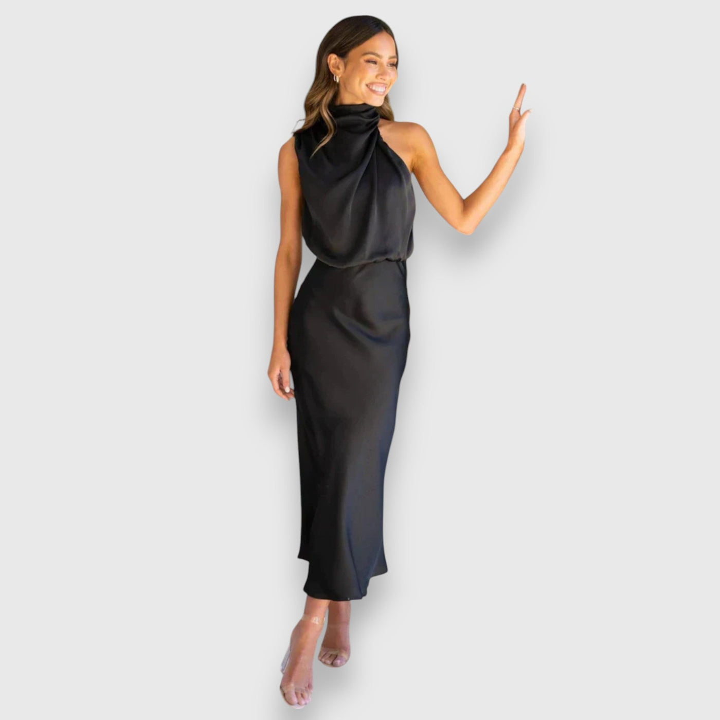 ZENAIDA | Robe Midi Intemporelle pour des Célébrations Inoubliables