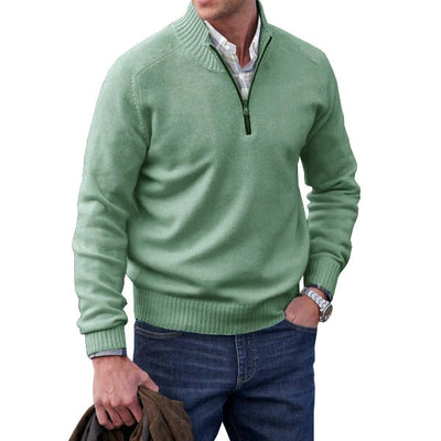 Yves - Pull Zippé Pour Hommes Cachemire