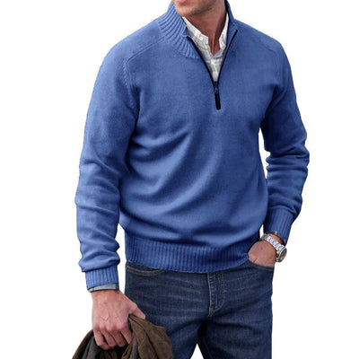 Yves - Pull Zippé Pour Hommes Cachemire