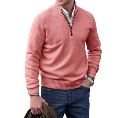 Yves - Pull Zippé Pour Hommes Cachemire