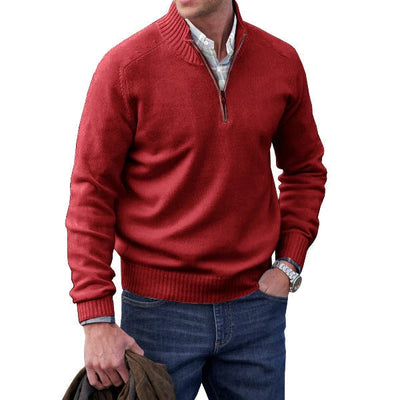 Yves - Pull Zippé Pour Hommes Cachemire