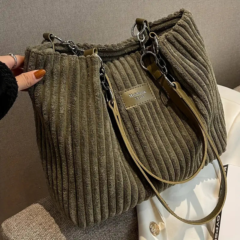 ALIX | Sac fourre-tout en velours côtelé