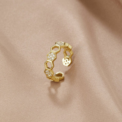 Abeille - Bague en or et cristal