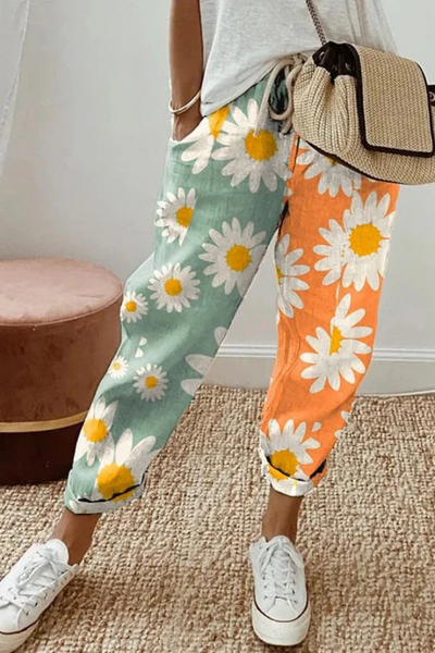 Airish - Pantalon à poches boutonnées imprimé unique et décontracté