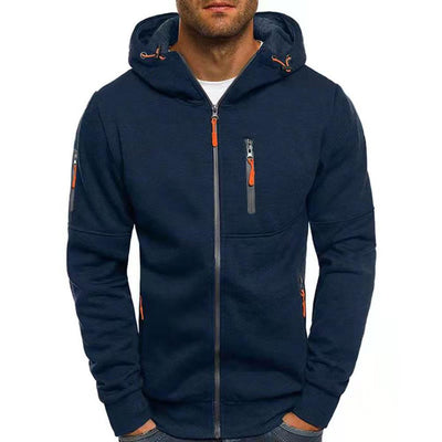 Aimon | Sweat à Capuche Zippé pour Hommes avec Texture Douce en Velours