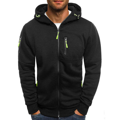 Aimon | Sweat à Capuche Zippé pour Hommes avec Texture Douce en Velours