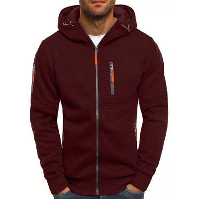 Aimon | Sweat à Capuche Zippé pour Hommes avec Texture Douce en Velours