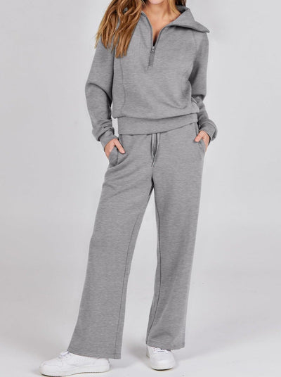 Zelia – Ensemble Décontracté Chic Deux Pièces en Tissu Ultra Doux