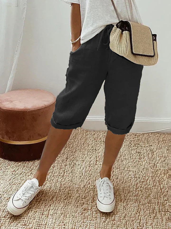 Adriada - Short en coton et lin pour femmes