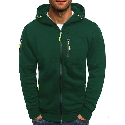 Aimon | Sweat à Capuche Zippé pour Hommes avec Texture Douce en Velours