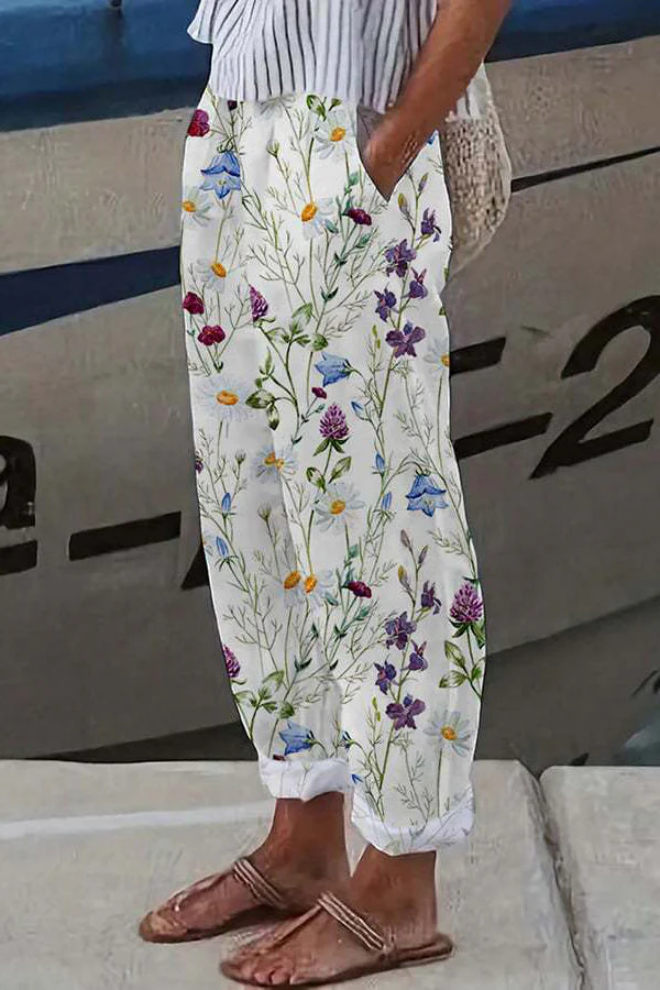 Airish - Pantalon à poches boutonnées imprimé unique et décontracté