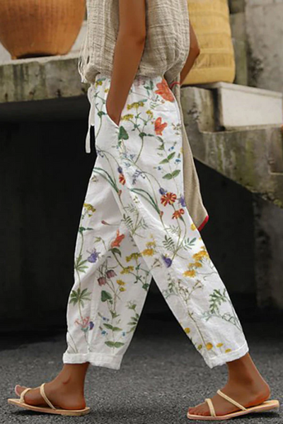 Airish - Pantalon à poches boutonnées imprimé unique et décontracté
