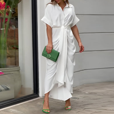 Adelaide | Robe midi avec ceinture à nouer