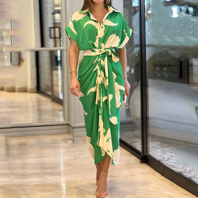 Adelaide | Robe midi avec ceinture à nouer
