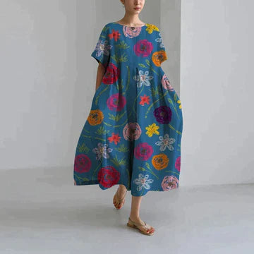 Zara - Robe Décontractée Et Élégante À Imprimé Flora