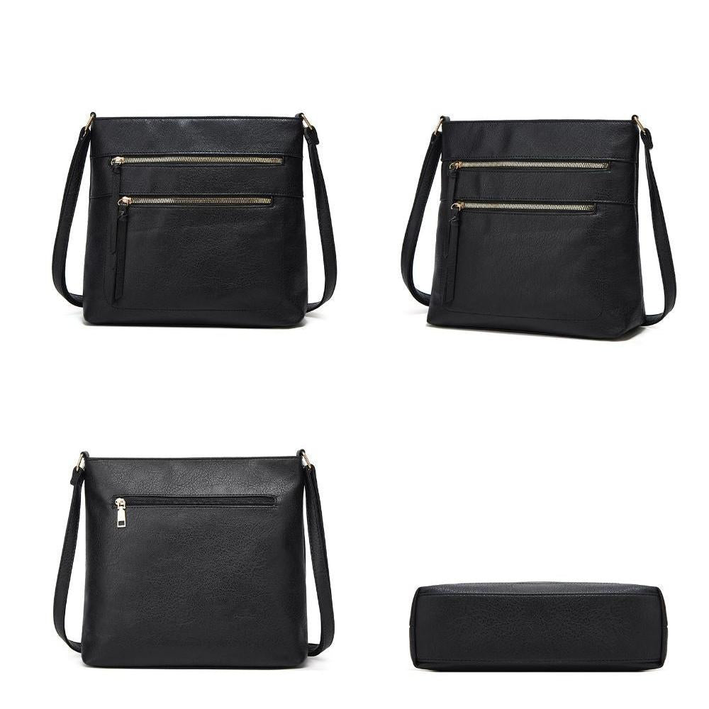 Alessia - Sac à bandoulière tendance avec compartiments zippés et confort quotidien