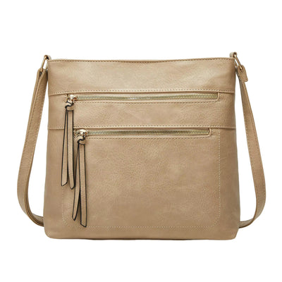 Alessia - Sac à bandoulière tendance avec compartiments zippés et confort quotidien