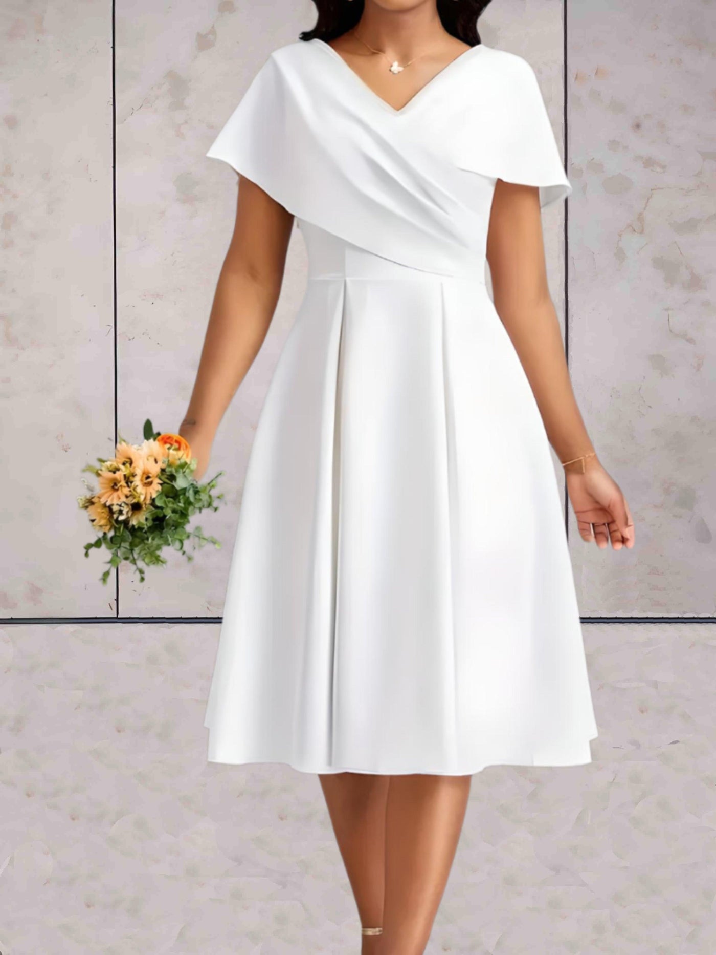 Robe courte plissée pour femme | Élégante