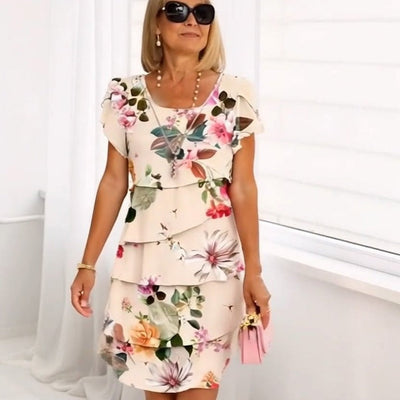 Robe Cascade à Imprimé Floral