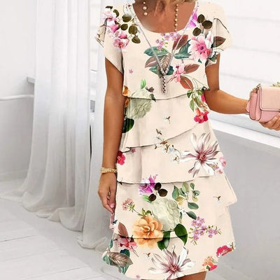 Robe Cascade à Imprimé Floral