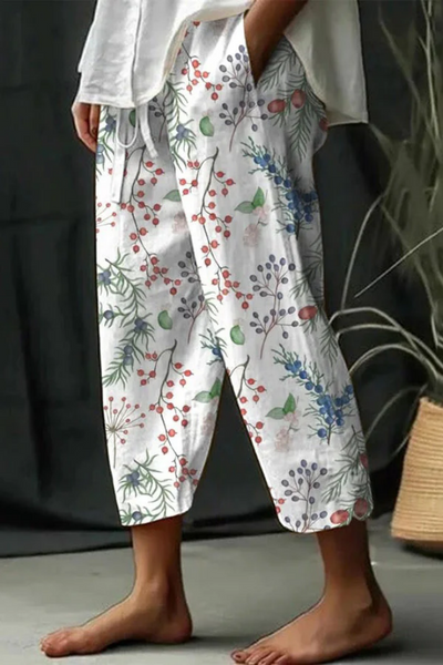 Airish - Pantalon à poches boutonnées imprimé unique et décontracté