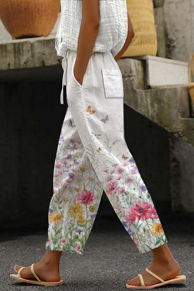 Airish - Pantalon à poches boutonnées imprimé unique et décontracté