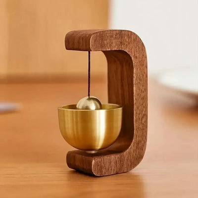 ZenChime - Sonnette élégante en forme de coupe avec boule suspendue